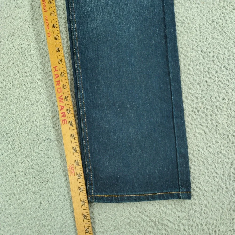 Levi's 505 Jeans Mens 34x32 Blue Medium Wash Straight Leg Zip Fly Stretch New